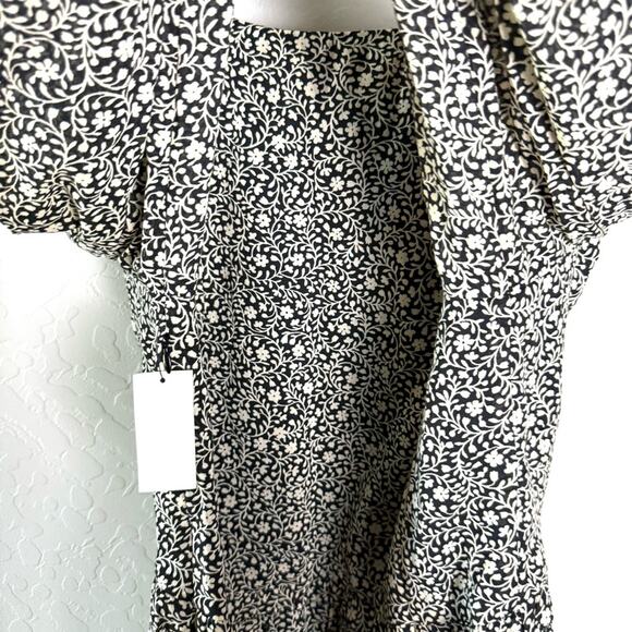 Joie Adanson Caviar Bleached Sand Floral Mini Cotton Dress 10 NWT - Picture 10 of 13